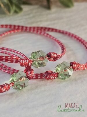 Мартеничка с детелинка Swarovski Crystal