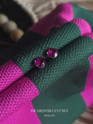 Обеци Swarovski Fucsia